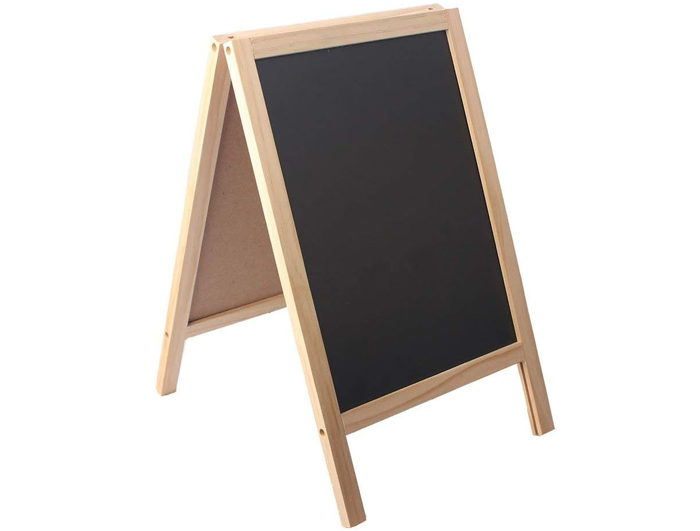 BangQiao independent wooden A-frame double-sided blackboard, suitable for desktop menu board and wedding information logo 